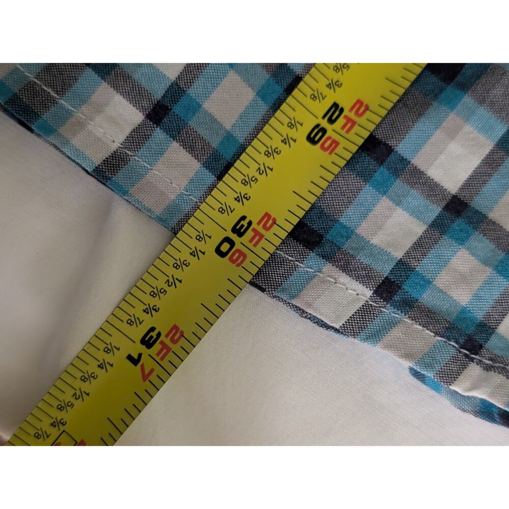 Kenneth Cole Reaction Mens Plaid Short Sleeve Snap Buttons Collared Shirt XXL - Picture 7 of 9